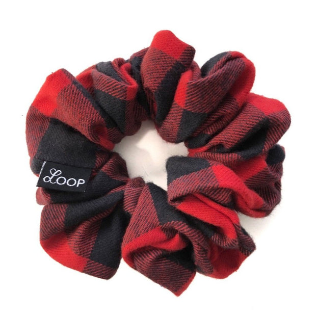LOOP Scrunchie Country Liberty Red Buffalo Plaid