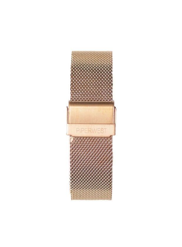 PiperWest - Mesh Minimalist 42mm in Rose Gold