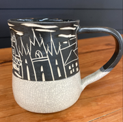 Maru Pottery Miramichi Skyline Mug - Crackled White