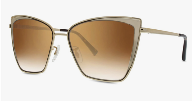Diff - Becky GD-BG18 Gold Flash Brown Lens Sunglasses