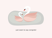 Halifax Paper Hearts Card - Just Swan to Say Congrats!