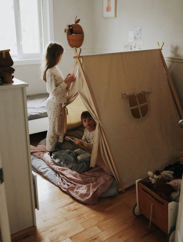 Kinderfeets - Indoor/Outdoor Play Tent Natural Cotton