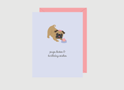 Halifax Paper Hearts Card - Pugs, Kisses & Birthday Wishes