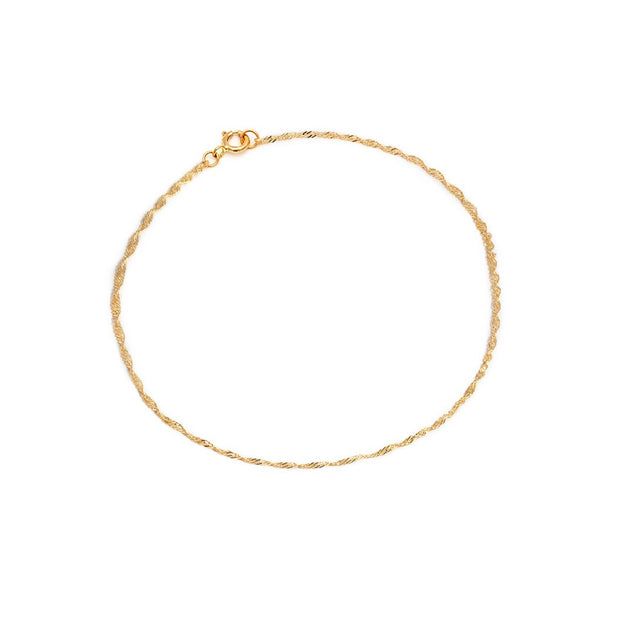 Leah Alexandra - Bracelet Singapore Chain 10k Gold