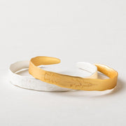 Scout Curated Wears - Echo Cuff Bracelet "You Make Me Happy" - Silver