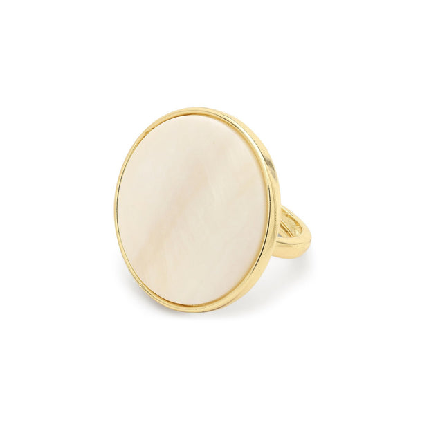 Pilgrim - Ring Yoko_Pl Gold Plated White