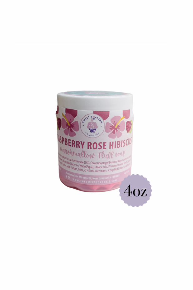 Sweet Soaperie - Marshmallow Fluff Soap 4oz Raspberry Rose Hibiscus