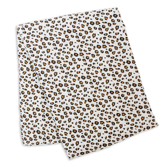 Lulujo Swaddle Blanket Muslin Bamboo Leopard