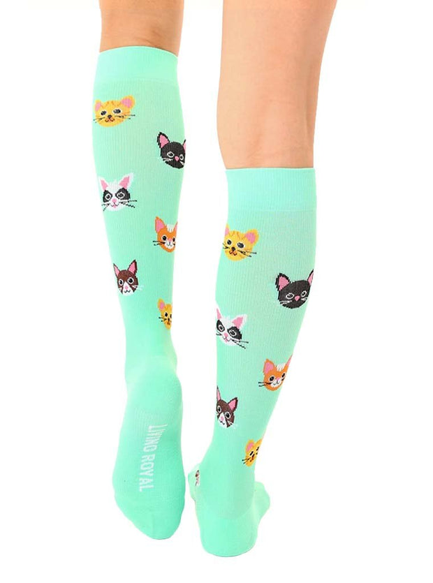 Living Royal - Compression Knee High Socks Cat