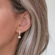 Leah Alexandra - Demi Pearl Hoop Earrings