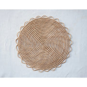 Creative Co-Op 13" Round Hand-Woven Placemat - Natural