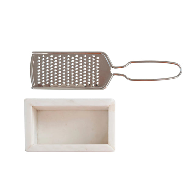 Creative Co-op Marble and Stainless Steel Grater