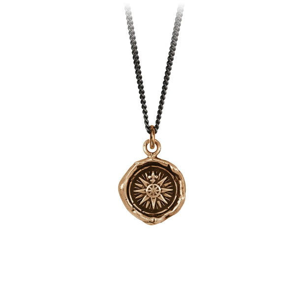 Pyrrha - Direction Talisman 18" Bronze Necklace