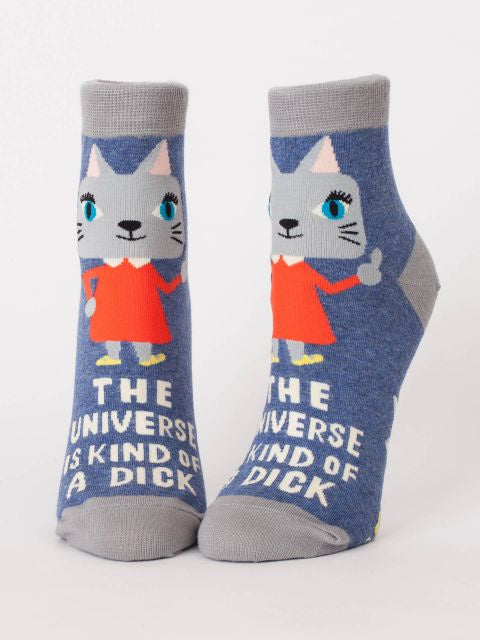 Blue Q - The Universe is Kind of a Dick Ankle Socks