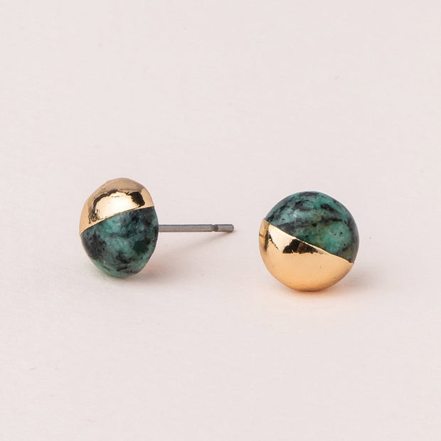 Scout Curated Wears - Earrings Dipped Stud African Turqoise / Gold