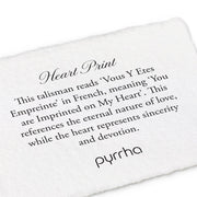 Pyrrha - Talisman Heart Print 18" Sterling Silver