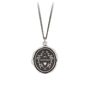 Pyrrha - I A, Enough Talisman 18" Sterling Silver Necklace