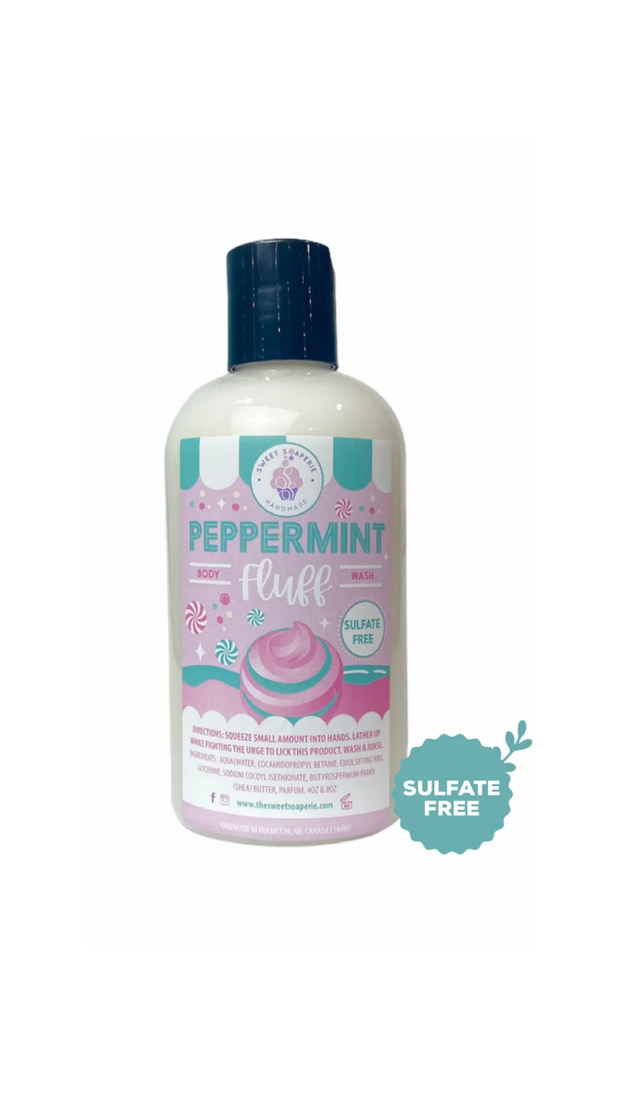 Sweet Soaperie Body Wash Peppermint Fluff 8oz