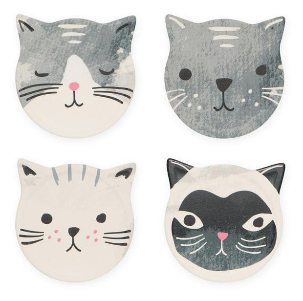 Now Designs Set of 4 Coasters Soak Up Cats Meow