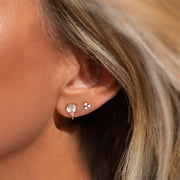 Leah Alexandra - Kite Stud Earrings - White Topaz
