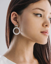 Lover's Tempo - Odessa Hoop Earrings White