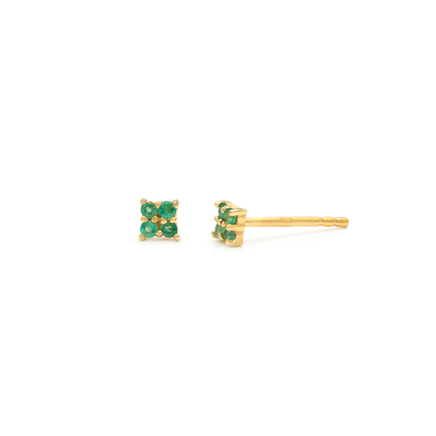 Leah Alexandra - Quaditta Stud Earrings - Emerald