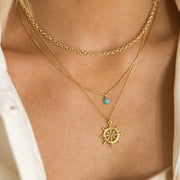 Leah Alexandra - Sofia Slice Necklace Turquoise