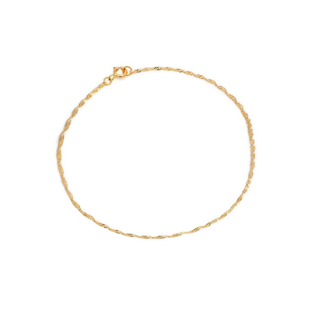 Leah Alexandra - Bracelet Singapore Chain Bracelet 14k Gold