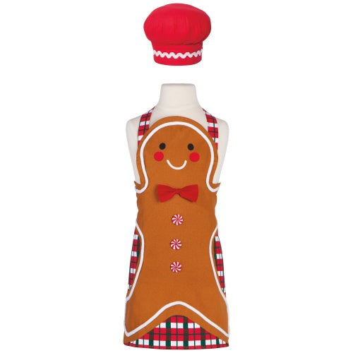 Danica - Gingerbread Daydream Kids Apron and Hat Set