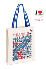 Julia Gash - Miramichi Cityscape Tote Bag 15"w x 17"h x 4"d